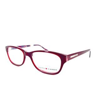 HARD CANDY WT-HC33 WM RED PATTERN EYEGLASSES FRAMES 52-17-140